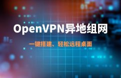 一键搭建openvpn轻松实现异地组网，openvpn加密传输更加安全，内网穿透、远程办公，在家可以通过局域网访问公司的电脑，超简单的搭建方案，使用国内服务器稳定、低延迟缩略图