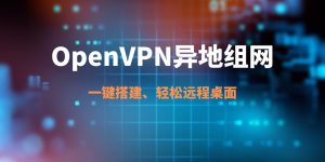 一键搭建openvpn轻松实现异地组网，openvpn加密传输更加安全，内网穿透、远程办公，在家可以通过局域网访问公司的电脑，超简单的搭建方案，使用国内服务器稳定、低延迟缩略图