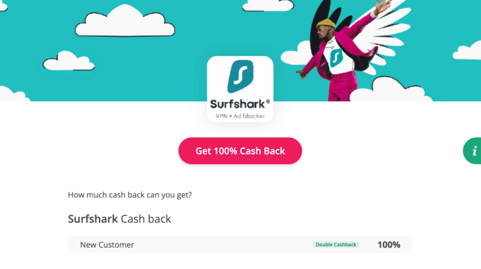 TopCashback 上购买 Surfshark 可获得 100% 返现【1/24 更新：又有了】插图